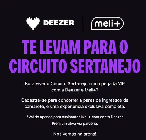 Deezer E Meli+ Te Levam Para O Circuito Sertanejo